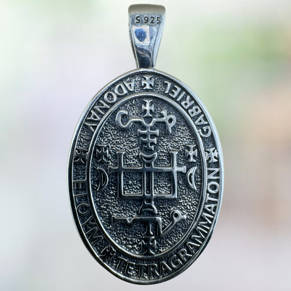 Saint Archangel Michael Pendant Silver 925 w/o Chain Oval Saint Archangel Michael Pendant Silver 925 w/o Chain Oval